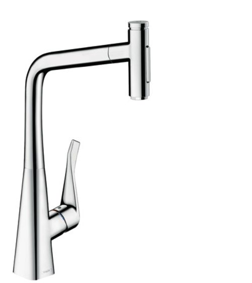 Hansgrohe-HG-Spueltischmischer-320-Metris-Select-M71-Ausziehbrause-2jet-chrom-73820000 gallery number 1